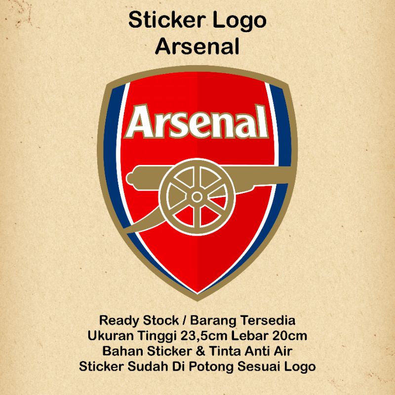 Stiker Arsenal Sticker Arsenal Stiker Logo Arsenal Sticker Liga Inggris Arsenal