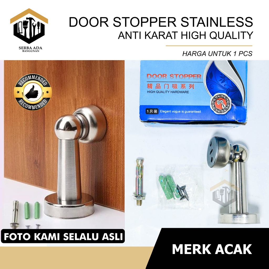 DOOR STOP SUS 304 / DOOR STOP DOWS STAINLESS STEEL / MAGNET PENAHAN GANJALAN PINTU STAINLESS KUAT