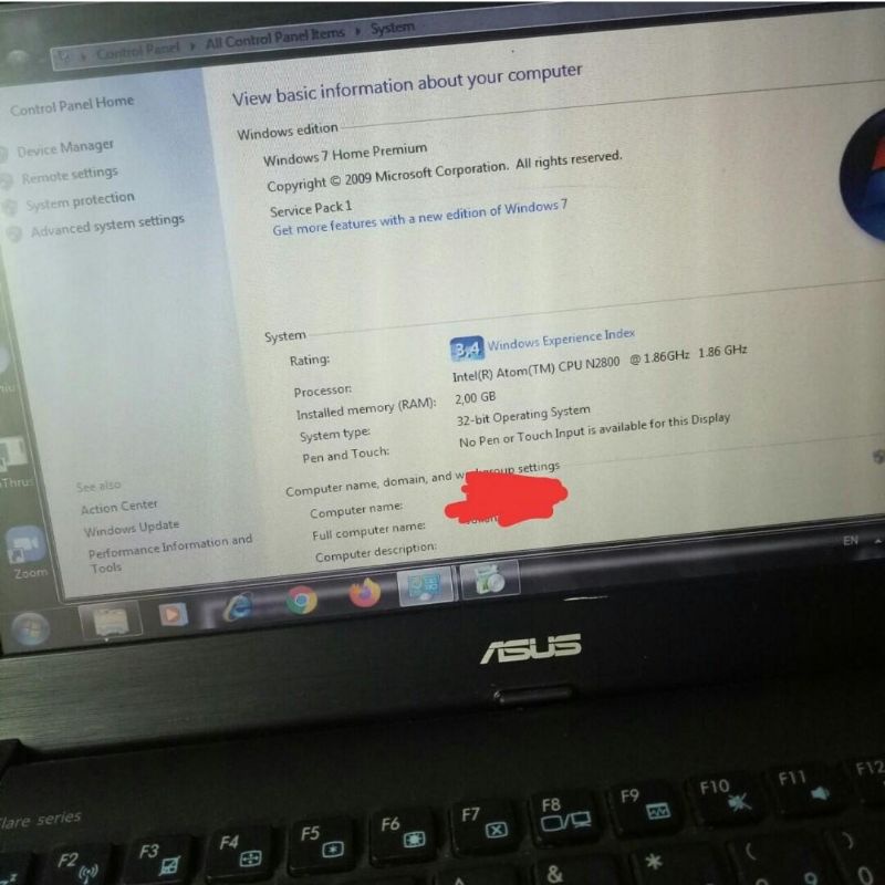 Preloved laptop netbook asus eepc