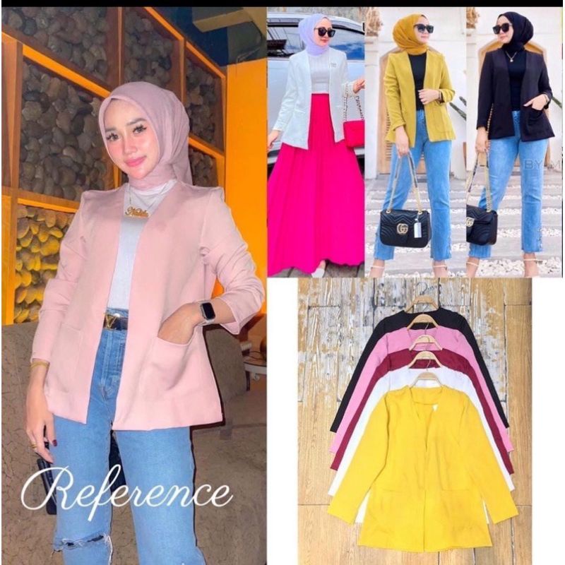 Blazer Scuba Wanita Premium Outer Basic Polos Scuba