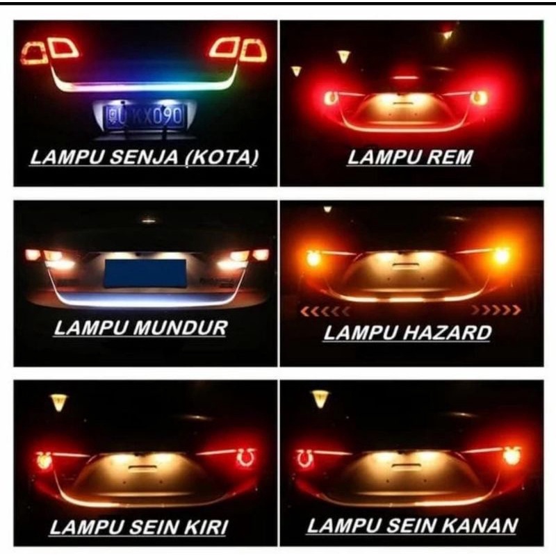 SUDAH DI BUKTIKAN LED DRL RGB LAMPU BAGASI RUNNING SMD 5050 LEBIH TERANG, AWET DAN TAHAN AIR