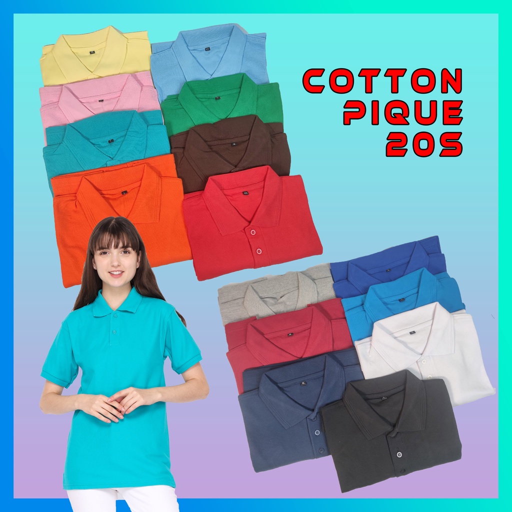 LOCO KAOS KERAH SHIRT COTTON PIQUE M-XXL [UNISEX] | FORMAL RAPI KANCING POLO
