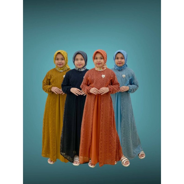 PB Prilly Busana - SHAFIRA GAMIS ANAK BRUKAT IMPORT MIX CERUTY PREMIUM - GAMIS SERAGAM IBU ANAK - MAXY COUPLE IBU ANAK - GAMIS ANAK BRUKAT