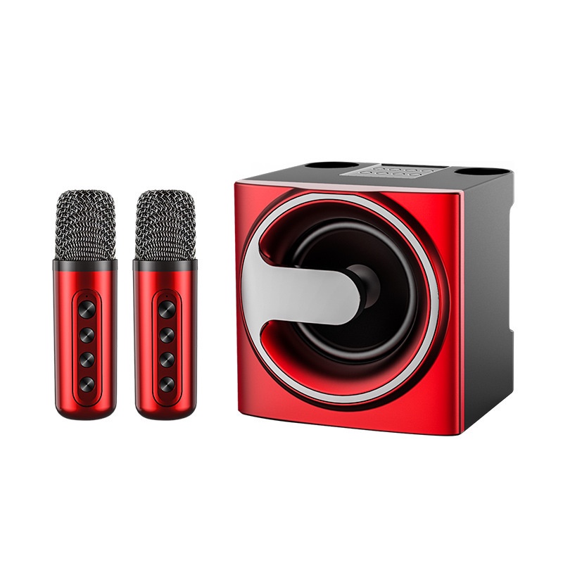 YS207 Power Sound Box Wireless Bluetooth Speaker Portable Dual Microphone Outdoor Pesta Keluarga Karaoke Stereo Subwoofer