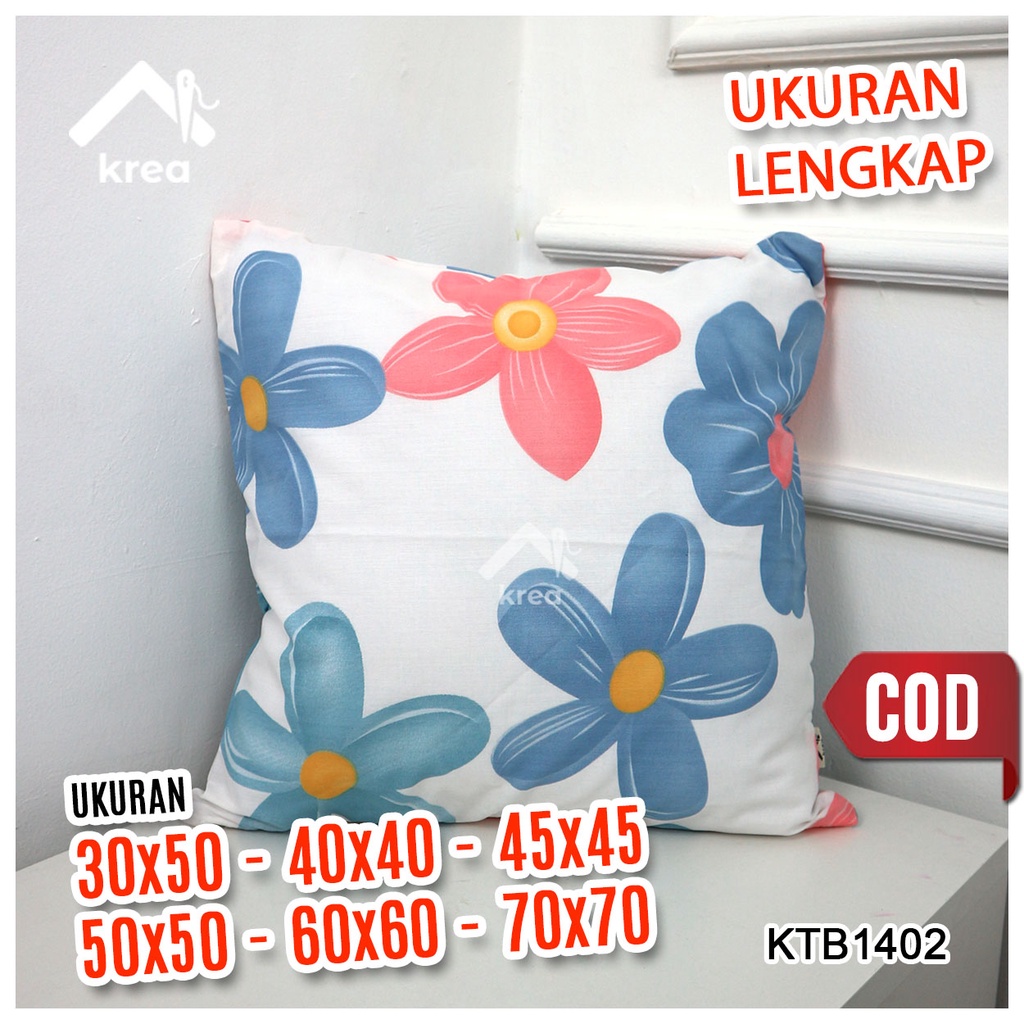 Sarung Bantal Sofa Ukuran 30x50, 40x40, 45x45, 50x50, 60x60, 70x70 - KTB1402