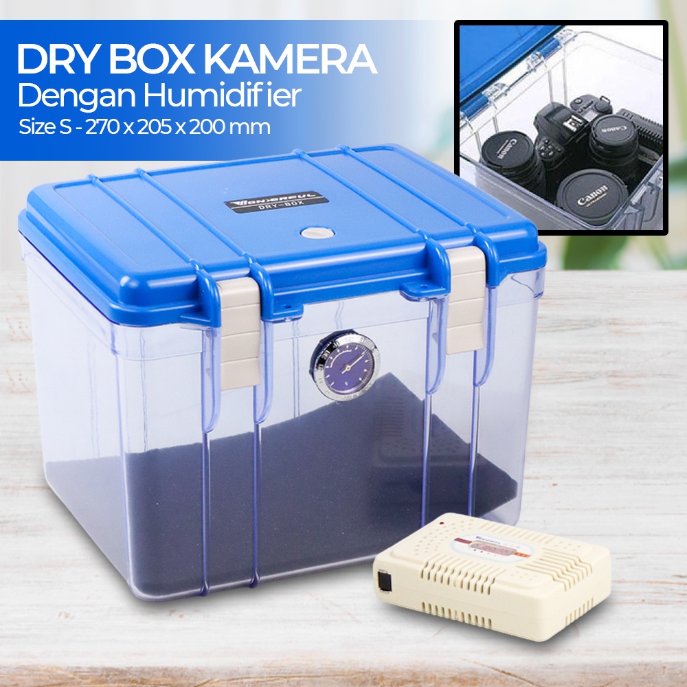 WONDERFUL Dry Box Kamera Kotak Kering Size S with Dehumidifier - DB-2820 - Blue