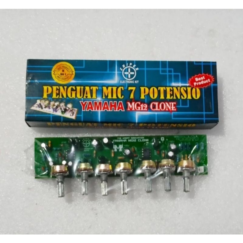 Kit Mixer Yamaha MG12 Clone Penguat Mic 7 Potensio Kit Mixer 7 Pot