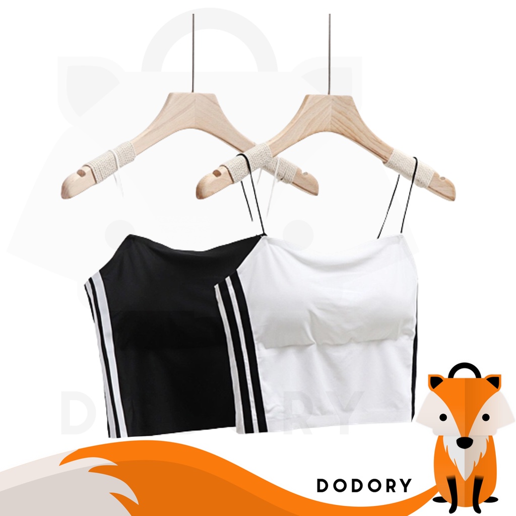 DODORY BRA549 Tanktop Bra Seamless Push-Up Pakain Dalam Atasan Wanita Tank Top Bralette Crop Top Garis Samping