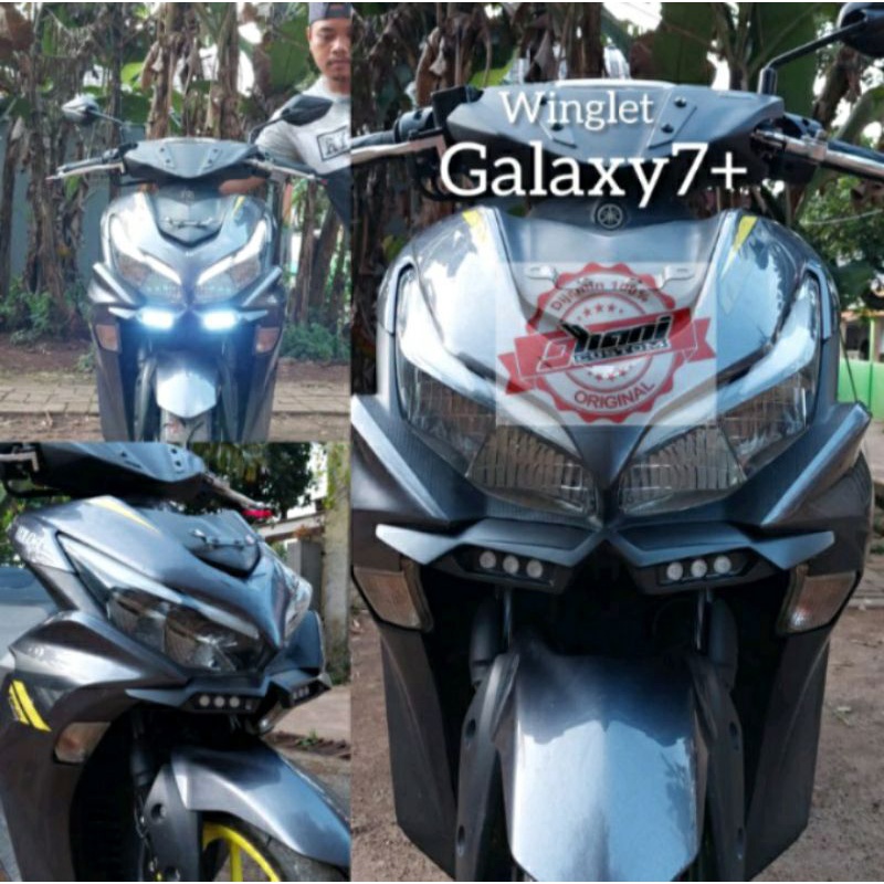 winglet aerox connected + lampu LED original ghanicustom