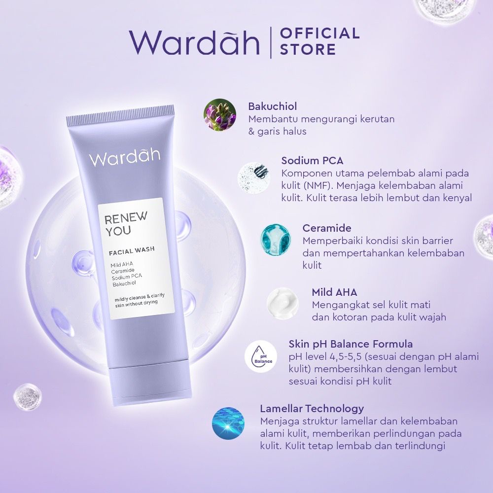 Wardah Renew You Facial Wash 100ml-Pembersih Wajah