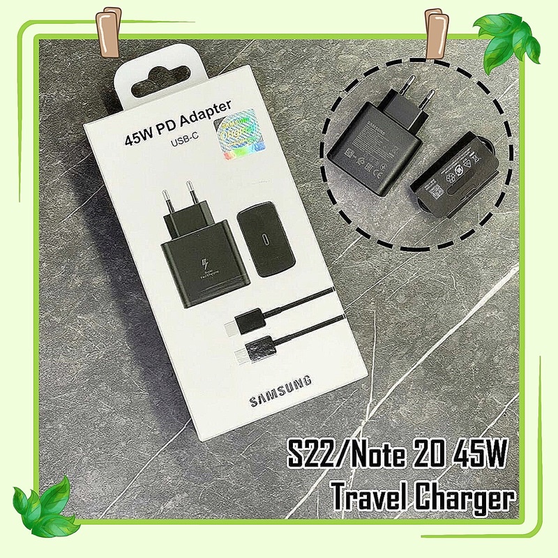 Charger Samsung Original PD 25 Watt &amp; 45 Watt Super Fast Charging+Usb type-c TO type-c