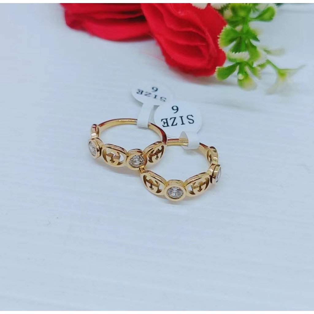 Cincin Titanium Permata Perhiasan Wanita P21/P22