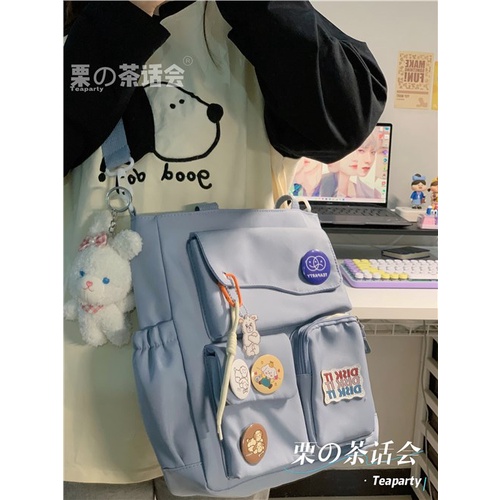 ℗Sera Japanese college wind bag mahasiswi kapasitas besar kelas komuter tas bahu simple casual girl Messenger bag