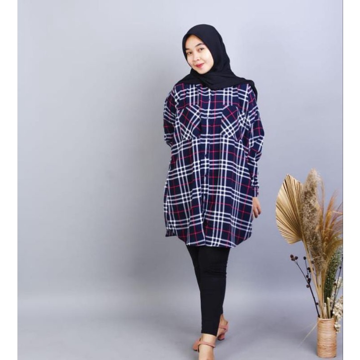 TUNIK KOTAK BY TANUWIJAYA COLLECTION/TUNIK WOOLPEACH/TUNIK KEKINIAN/TUNIK WANITA/TUNIK MUSLIMAH/TUNI