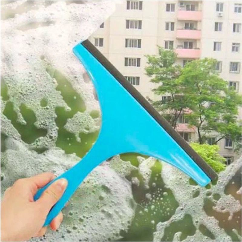 Tmall88 Wiper Karet Alat Pembersih Kaca Anti Jamur Jendela Rumah High Quality Cleaner Rubber Mirror Mobil Spatula Scrapper Silicone Gagang Lap