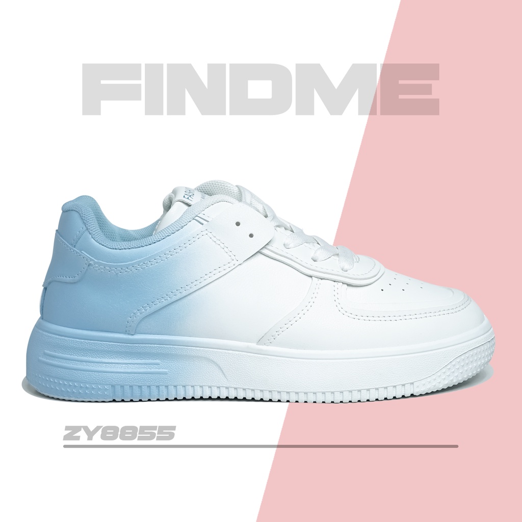 SEPATU SNEAKERS WANITA GRADASI WARNA LEMBUR CANTIKS BAHAN PU IMPORT ZY8855