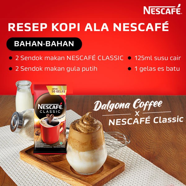 

Terlaris ✨ -NESCAFE CLASSIC Kopi Instan Kopi Hitam Sachet Bag 100g- 2.1.23