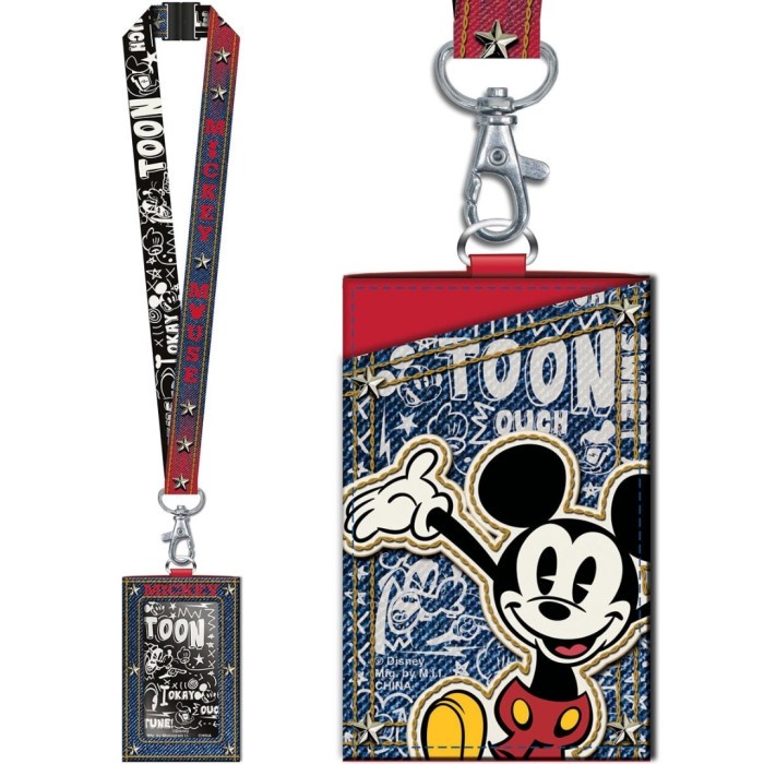 

Yar Mickey Mouse Denim Deluxe Lanyard With Card Holder