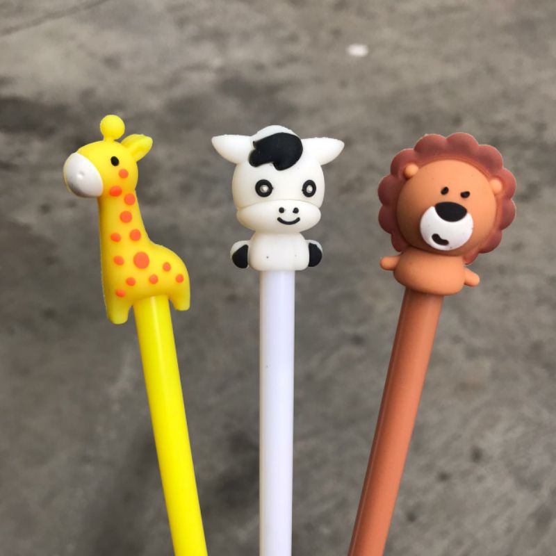 

Pulpen gel pen pena bentuk hiasan hewan animals zoo imut lucu
