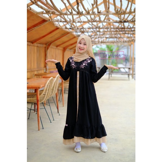 ABAYA MODERN / GAMIS ANAK HITAM / GAMIS ANAK REMAJA / ABAYA ANAK REMAJA MODERN