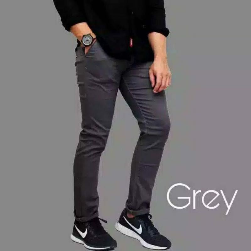 YANG LAGI HITS SIZE 28-38 CELANA PANJANG PRIA CHINO POLOS CASUAL PREMIUM QUALITI MMA UFC