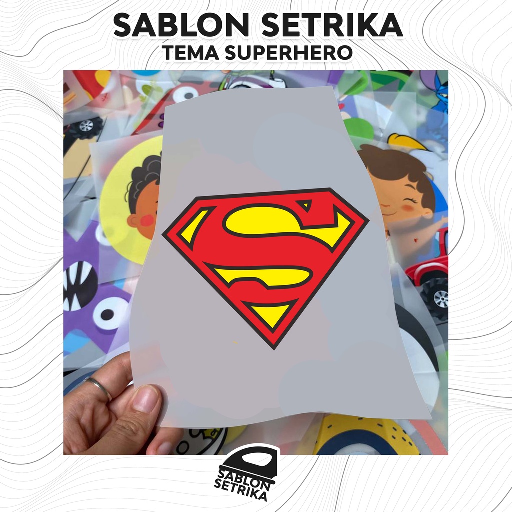 SABLON SETRIKA SABLON DTF PRINTING TEMA SUPERHERO