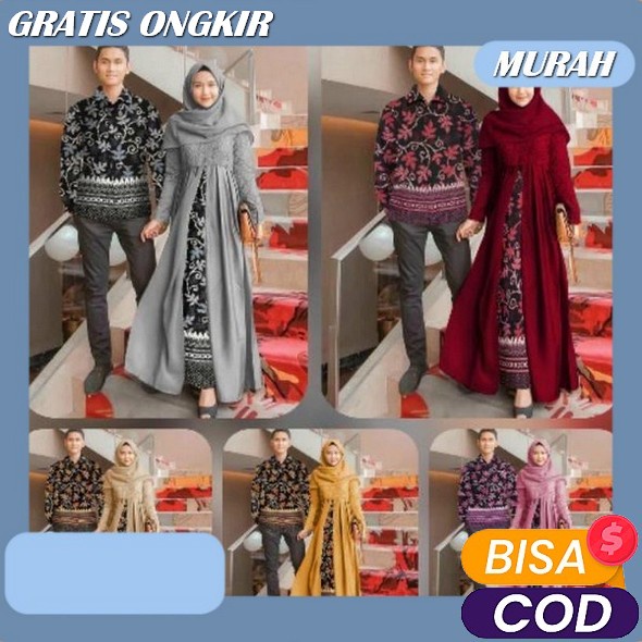 Gamis Kaftan Kekinian Jumbo Terbaru Bahan Ceruty Babydoll Gamis Couple Lebaran Baju Muslim Kapel Pas