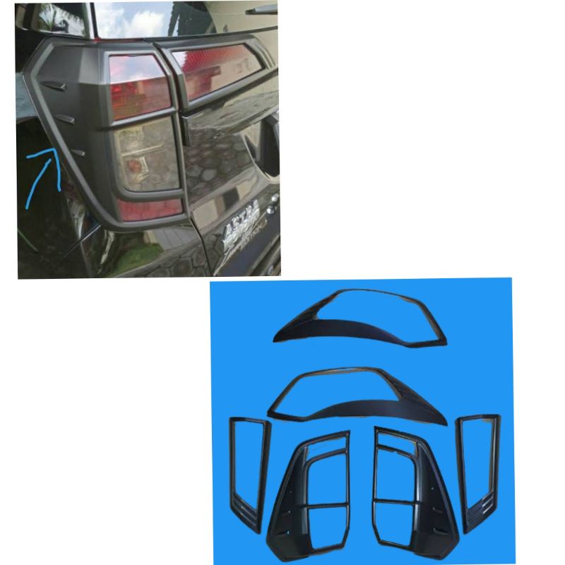 Garnis depan dan belakang Calya sigra Black doff 2016-2018