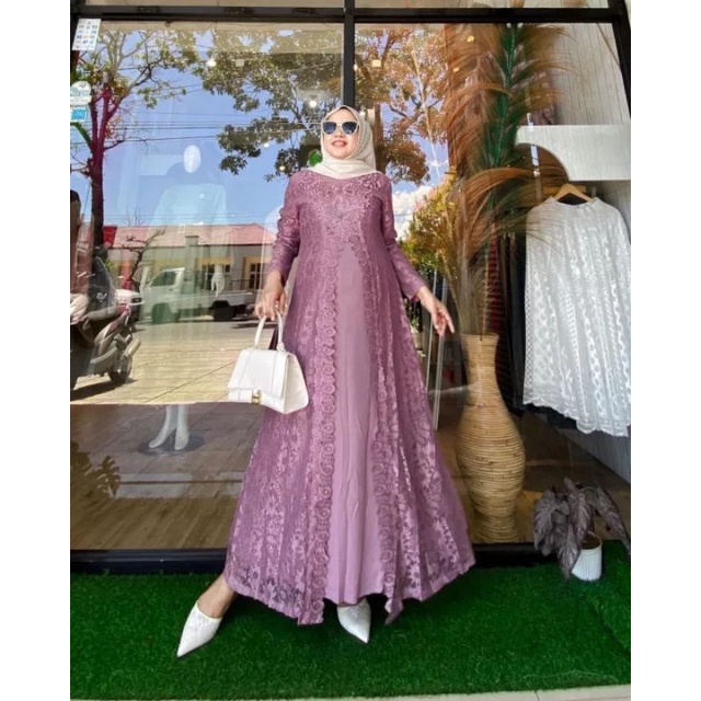 NEW CONCEP GAMIS KEBAYA BROKAT BORDIR IMPOR SUPER PREMIUM//GAMIS KERANCANG SUPER CANTIK//GAMIS PESTA