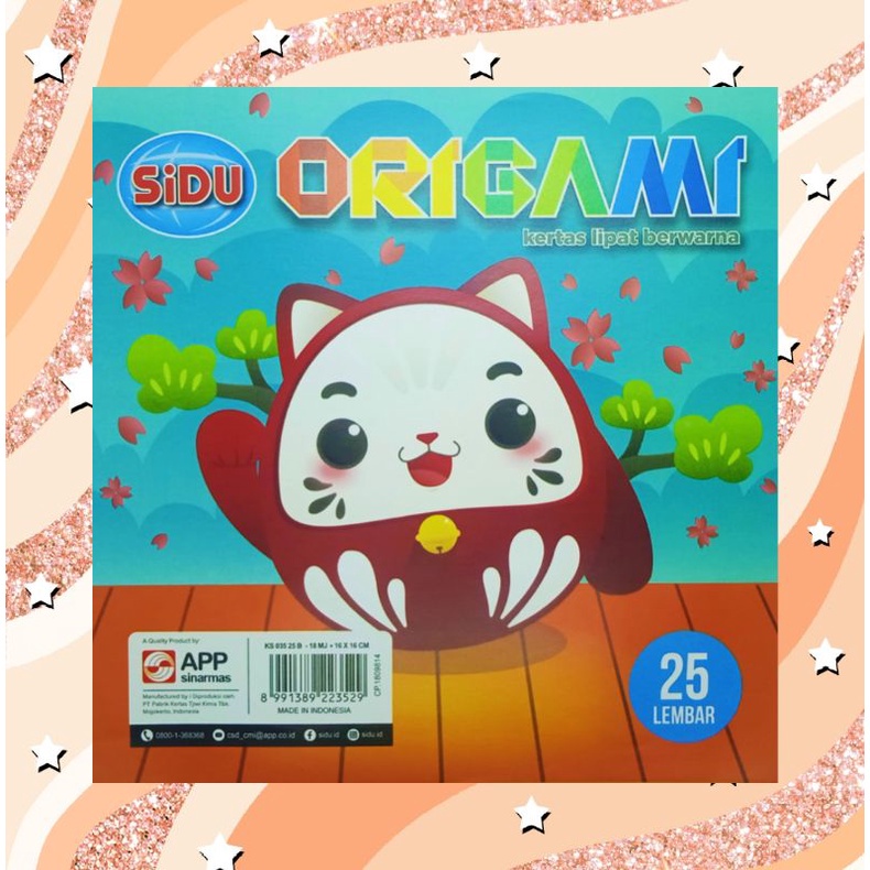 

SIDU / KERTAS LIPAT 16 x 16 ORIGAMI WARNA WARNI 25 LEMBAR