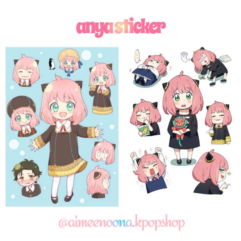 

anya stiker spy x familiy sticker