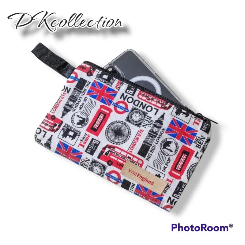 Dompet kanvas London pouch London pouch kosmetik London dompet England pouch england