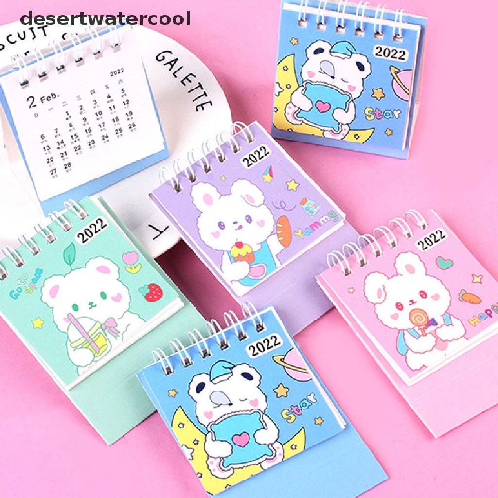 Deid 1PC 2023kartu Kartun Kelinci Desktop Kalender Mini Jadwal Harian Table Planner Martijn