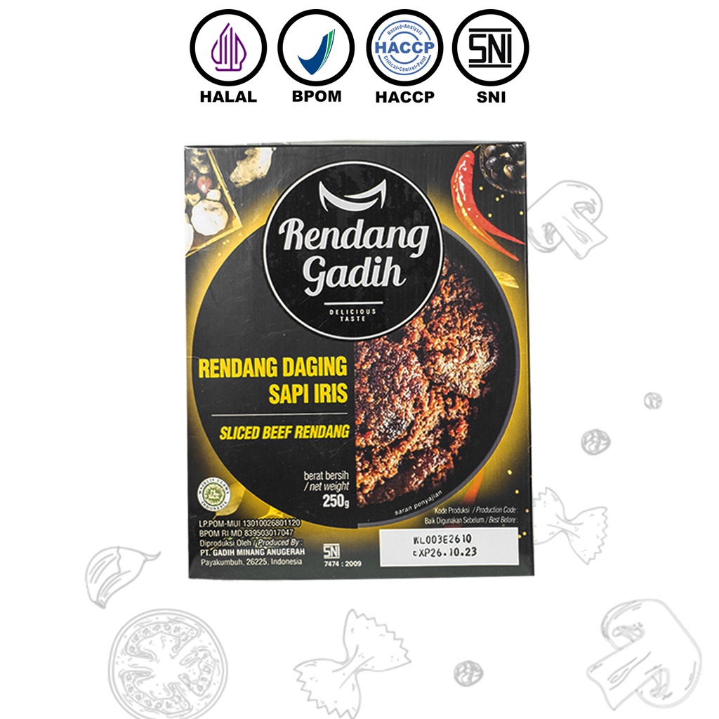 

Rendang Daging Sapi Iris - Rendang Gadih