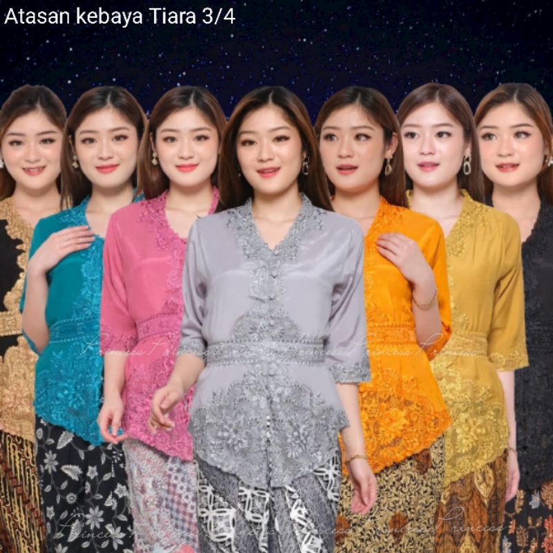 Atasan Kebaya Encim Brukat Bordir Senada Modern