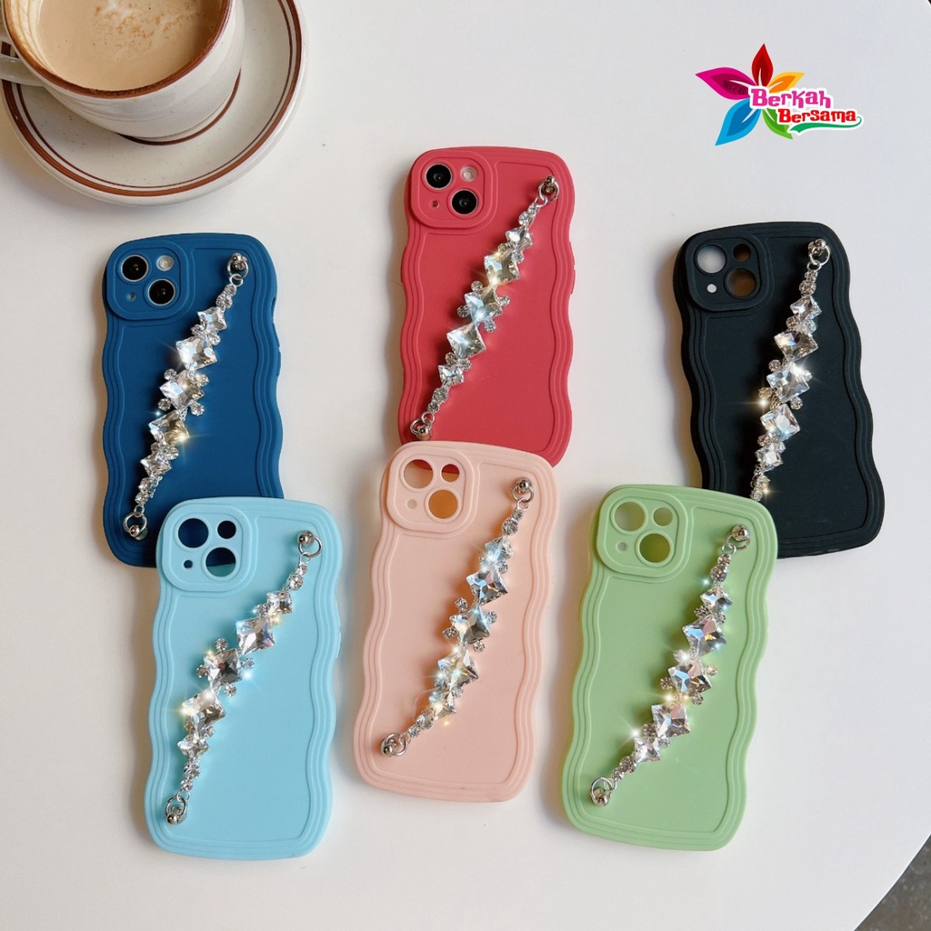 GC03 SOFTCASE GELOMBANG RANTAI DIAMOND FOR IPHONE 7 8 SE 2020 7+ 8+ X XS XR XS MAX 11 12 13 14 PRO MAX PLUS BB7639