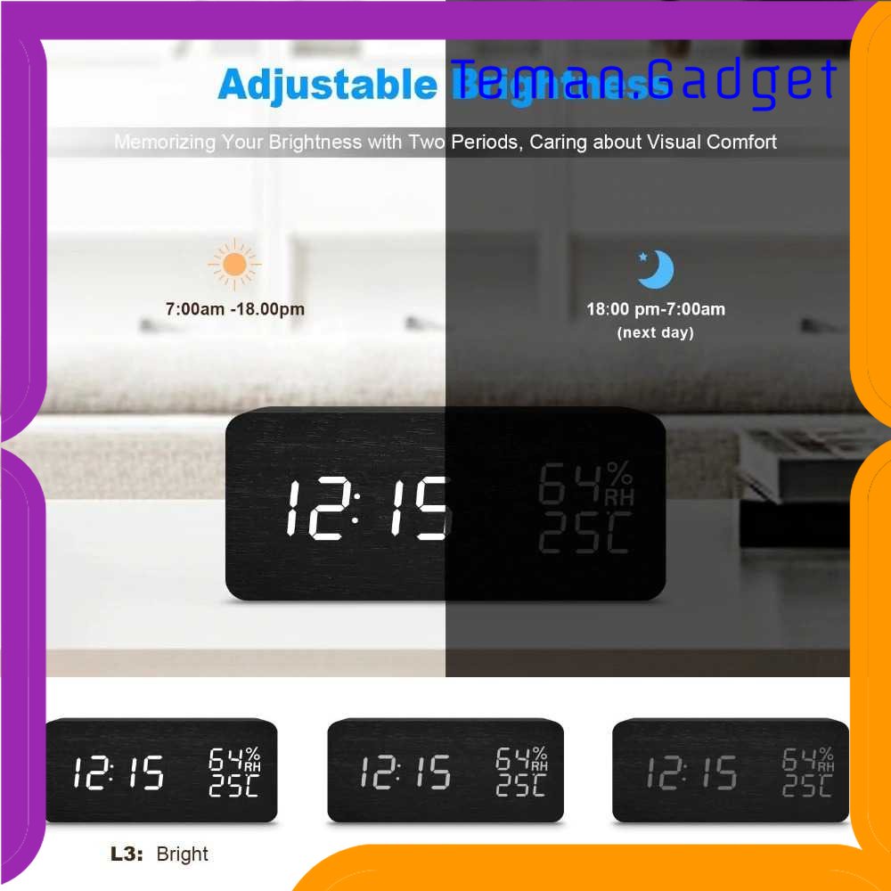 TG-PJM LikyYou Jam Meja Digital LED Clock Temperature Humidity Control - CYP-105