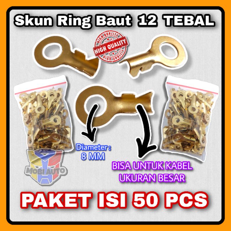 Jual Paket Isi Pcs Skun Ring Baut M Tebal Untuk Kabel Ukuran Besar Shopee Indonesia