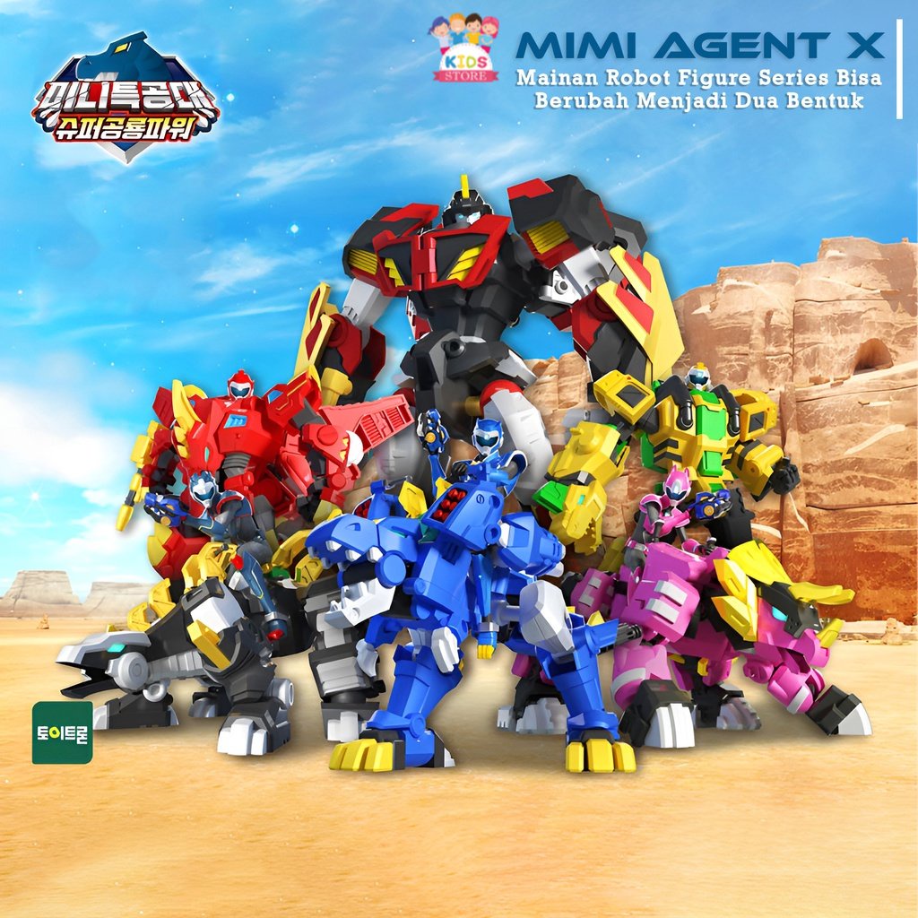 Robot Action Figure | Mainan Anak Laki Laki Robot | Mimi Agent | Mainan Mobil Mobilan Besar | Mainan Mobil Robot Berubah Bentuk 3-4-5-6 Tahun