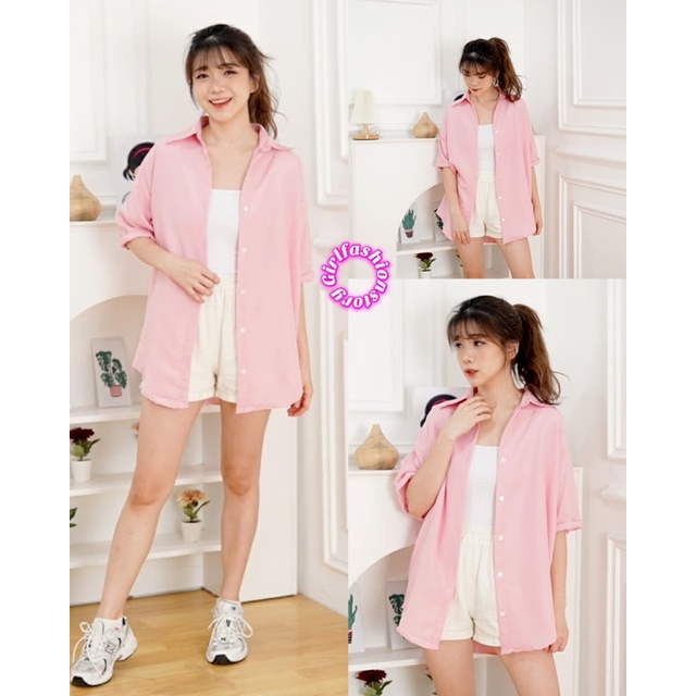 GFS DALE OVERSIZE KEMEJA OUTER SHIRT ATASAN WANITA
