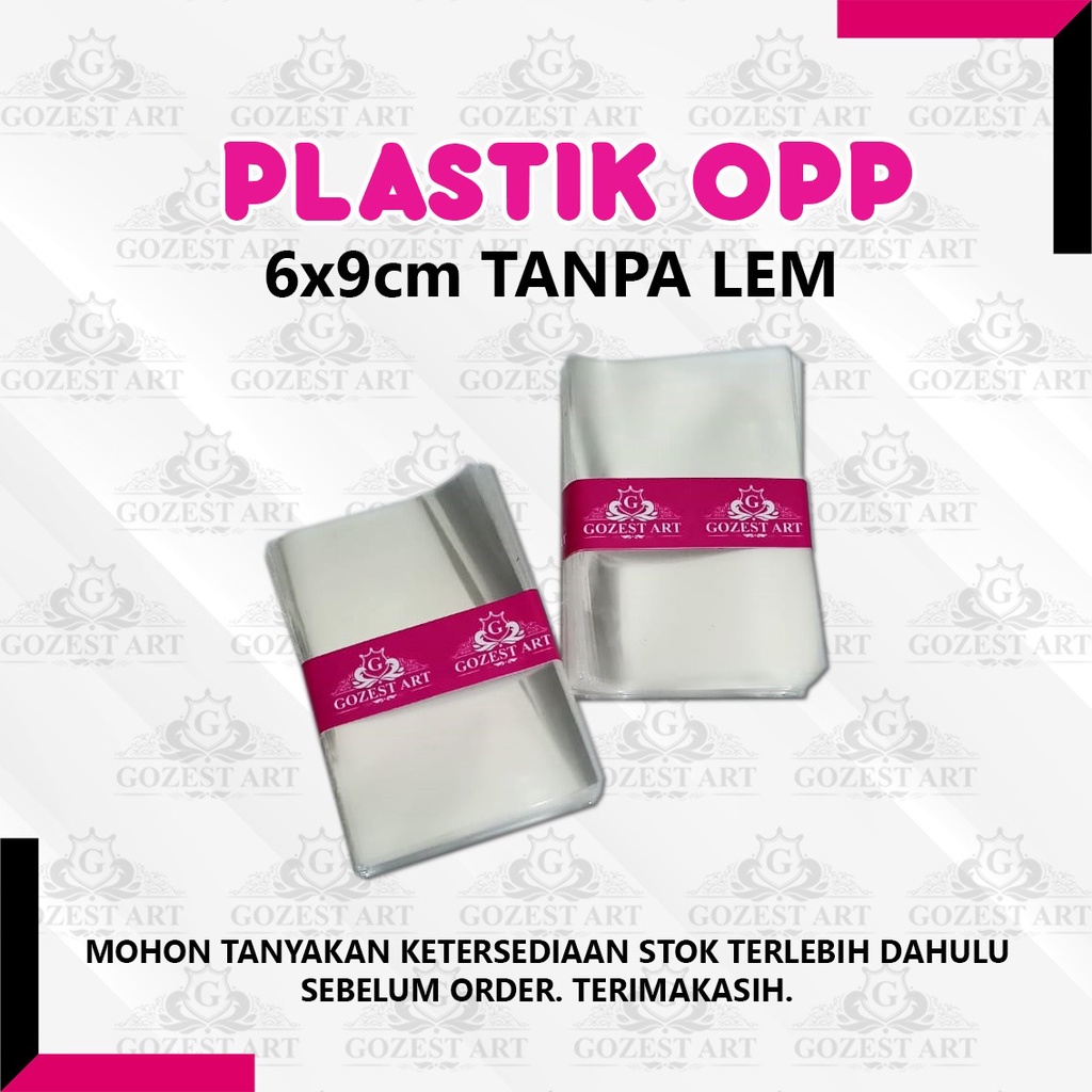 

Plastik OPP tanpa lem ukuran 6x9cm kemasan plastik member card loyalty card postcard bening