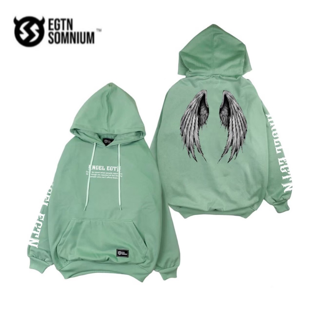 Terlaris Eighty Nine Sweater Hoodie Jumper Motif Aesthetic Warna Hijau Mint Cocok Untuk Pria dan Wanita Bahan Katun Fleece Tebal Premium Quality Best Seller