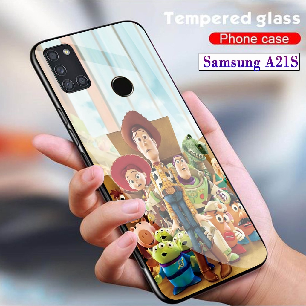 Softcase Glass Kaca SAMSUNG A21S - Case Hp Pelindung Handphone SAMSUNG A21S [ A94]