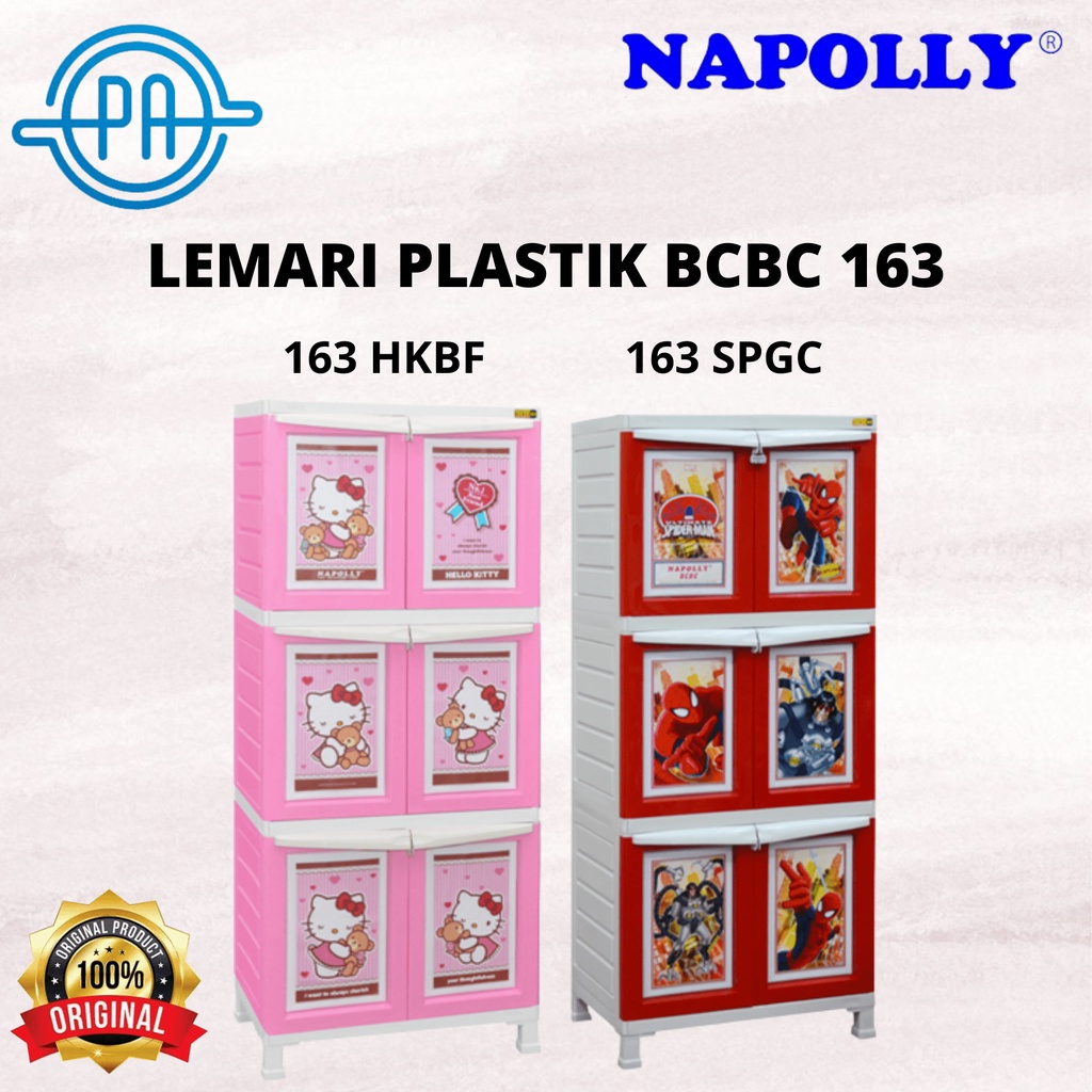 LEMARI PLASTIK NAPOLLY 4 SUSUN BCBC 163 HKBF / SPGC