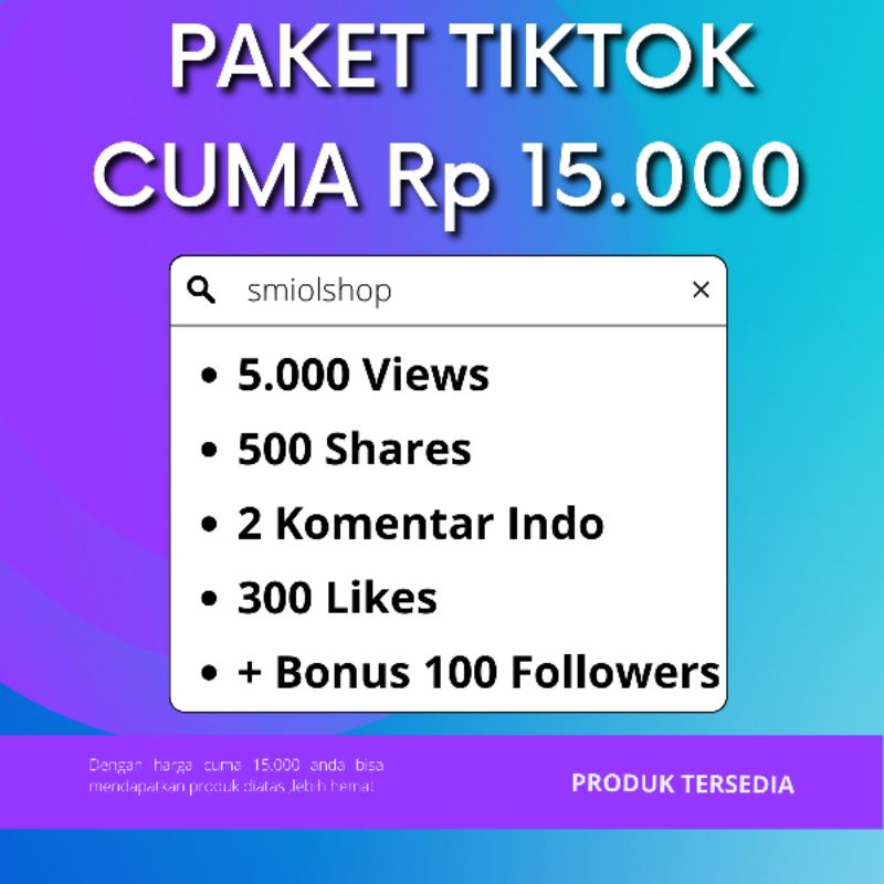 Paket - Tiktok Followers Like View Tiktok Murah