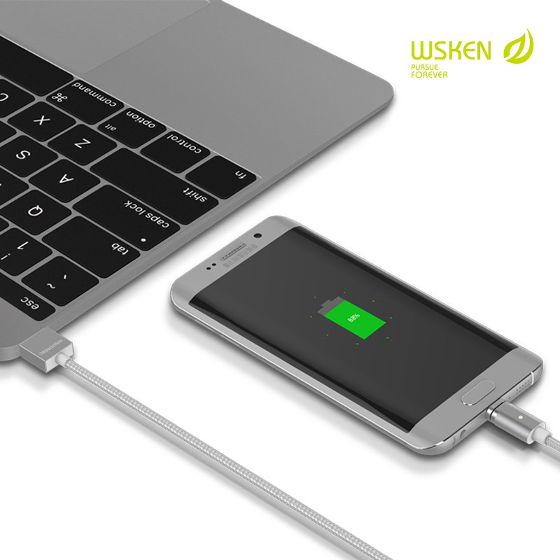 Original WSKEN X-Cable Mini 2 Magnetic Cable 2 in 1 for Micro USB and Lighting - Android and IPhone