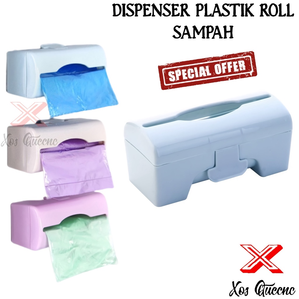 [XOQ] KOTAK PLASTIK SAMPAH ROLL / DISPENSER KANTONG PLASTIK SAMPAH ROLL BISA DI TEMPEL / TEMPAT KANTONG KRESEK