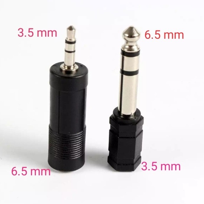 Converter Microphone 3.5mm to 6.5mm / 6.5mm to 3.5mm Sambungan Mic Jack Converter