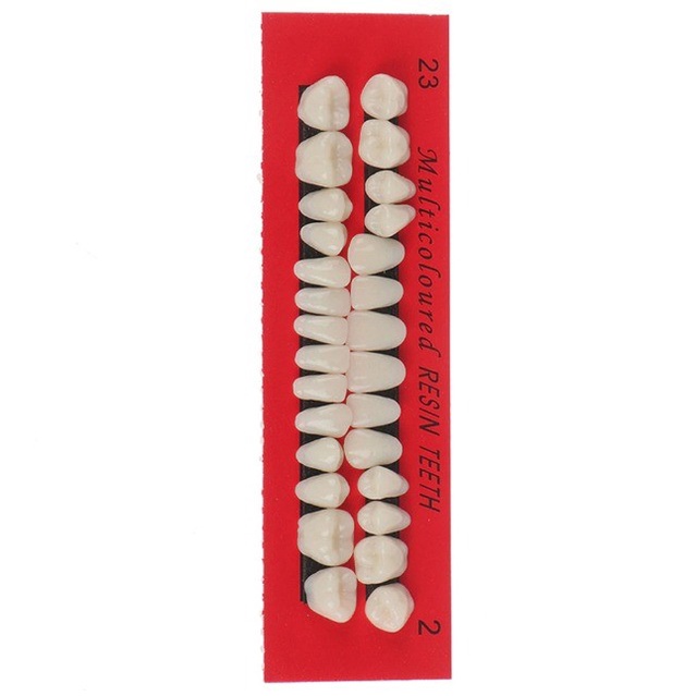 Gigi Palsu Resin untuk Gigi Ompong Gigi Sementara 1 Set 28 Pcs