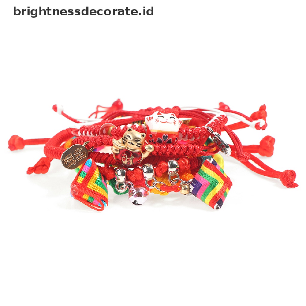 [Birth] Gelang Tali Tenun Tangan Warna Untuk Persahabatan Pria Wanita Anak Bracelet [ID]